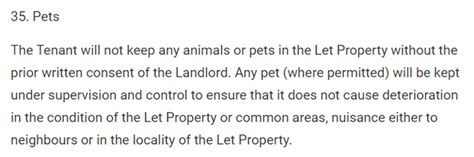 no pets rule uk|landlord consent to pets uk.